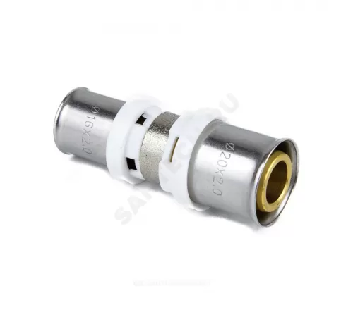 Муфта переходная МП латунь никель пресс Дн 20х16 ГОСТ 32415-2013 8004 Aquasfera 8004-01