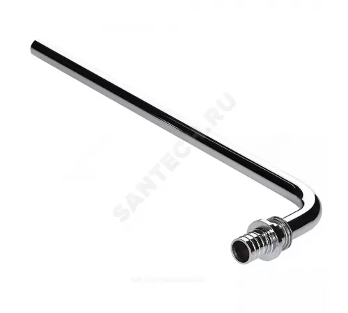 Угольник PE-X/PE-RT для подключения радиатора аксиальный латунь Дн 16х15х90гр L=250мм РОС