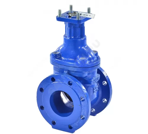 Задвижка чугун аналог МЗВ обрезиненный клин Ду 100 Ру16 Тмакс=75C фл под электропривод Завод им Гаджиева