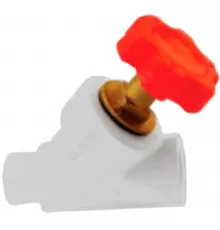 Клапан (вентиль) PP-R запорный серый Дн 32х45гр внутр/наруж пайка VALFEX 10173032Г