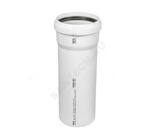 Труба PP-M с раструбом бесшумная белая Дн 110х3,4 б/нап L=0,25м в/к RTP (РосТурПласт) 21046