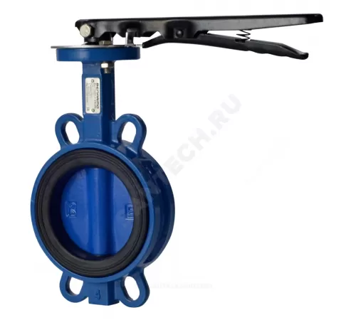 Затвор дисковый поворотный чугун Ду 80 Ру16 межфл с рукояткой диск чугун манжета EPDM EURO Benarmo