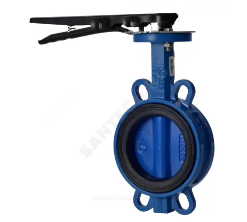 Затвор дисковый поворотный чугун Ду 80 Ру16 межфл с рукояткой диск чугун манжета EPDM EURO Benarmo