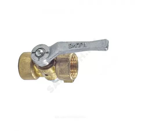 Кран для манометра 3-ходовой латунь 11б18бк5/11б18бк Ду 15 Ру16 ВР G1/2"-М20х1,5 с рукояткой без фланца ВИПРА КПТ 3.04.00