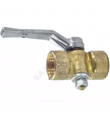 Кран для манометра 3-ходовой латунь 11б18бк5/11б18бк Ду 15 Ру16 ВР G1/2"-М20х1,5 с рукояткой без фланца ВИПРА КПТ 3.04.00