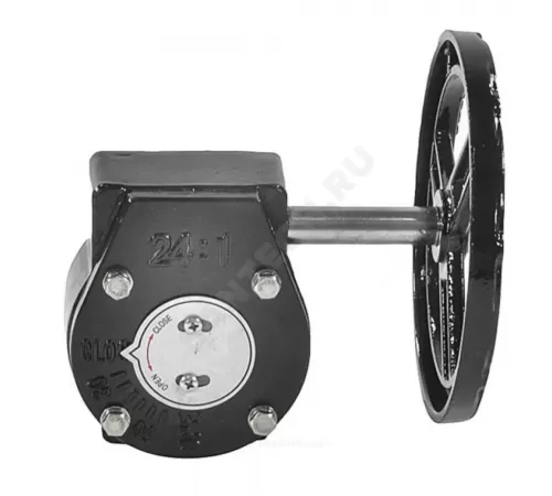 Редуктор четвертьоборотный F10 22х22 квадрат для затвора Ду 250 Benarmo