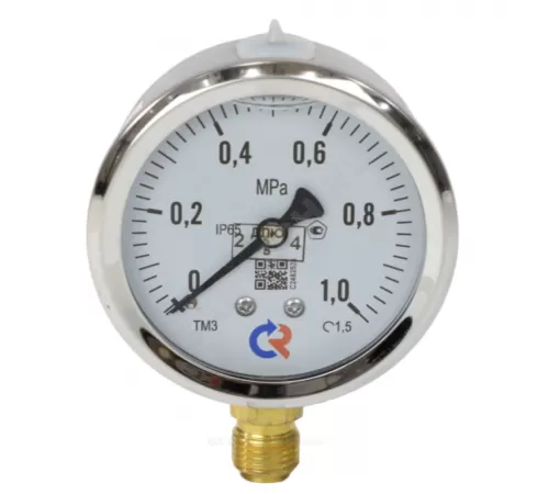 Манометр гидрозаполненный ТМ-320P.10 радиальный Дк63мм 0-0,6 МПа кл.1,5 G1/4" глицерин Росма 00000025726