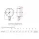 Манометр гидрозаполненный ТМ-320P.10 радиальный Дк63мм 0-0,6 МПа кл.1,5 G1/4" глицерин Росма 00000025726