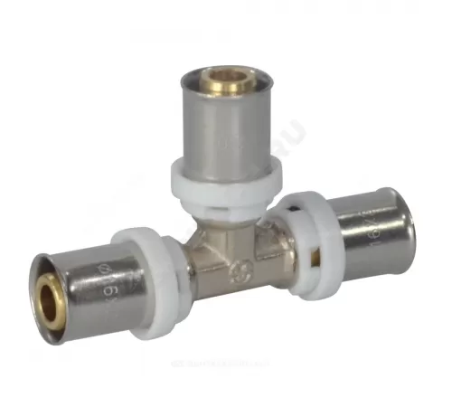 Тройник МП латунь никель пресс Дн 32 ГОСТ 32415-2013 8009 Aquasfera 8009-04