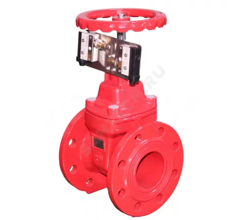 Задвижка чугун 30ч39р 24FG аналог МЗВ обрезиненный клин Ду 250 Ру10/16 фл с концевыми выключателями Benarmo .