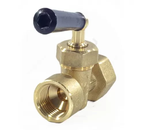 Кран для манометра 3-ходовой латунь 158 Ду 15 Ру16 ВР G1/2" с рукояткой без фланца Icma 90158AD05