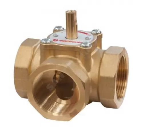 Клапан регулирующий латунь R297 поворотный Ду 32 Ру10 ВР G1 1/4" Kvs=15м3/ч Giacomini R297Y006