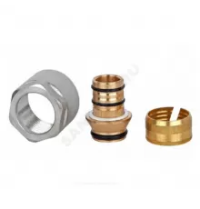 Евроконус для МП труб латунь обжим Дн 16х2,0х3/4" с накидной гайкой Wester 0-32-2125