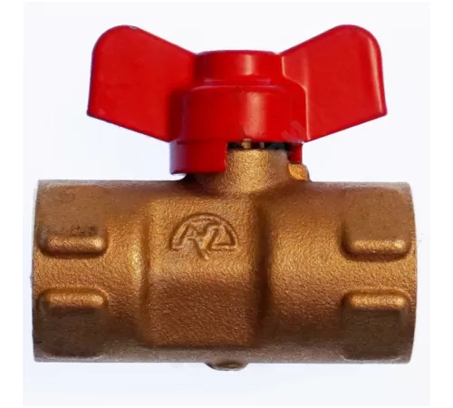 Кран для манометра шаровой латунь 11б27п(О)02 Ду 15 Ру16 ВР G1/2" с бабочкой без фланца Пензапромарматура 017011211