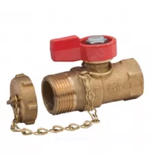 Кран шаровой латунь R248F Ду 15х20 Ру16 ВР/НР бабочка красная с заглушкой Giacomini R248Y024