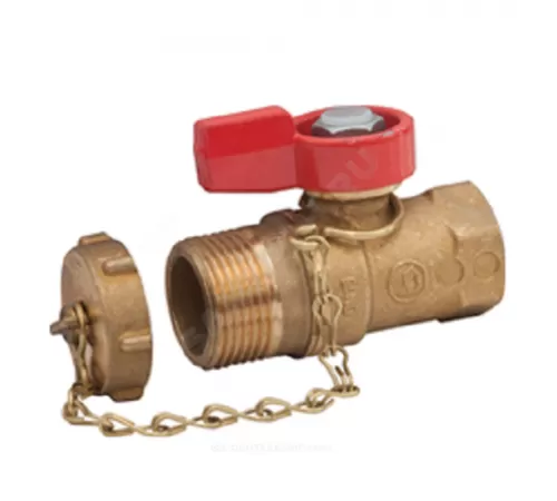 Кран шаровой латунь R248F Ду 15х20 Ру16 ВР/НР бабочка красная с заглушкой Giacomini R248Y024