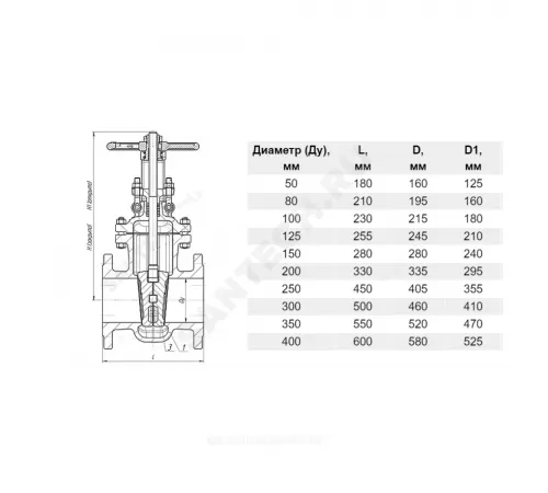 Задвижка клиновая сталь 30лс41нжХЛ Ду 300 Ру16 фл МЗТА