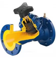 Клапан балансировочный ручной чугун 447A Ду 200 Ру16 Тмакс=120 оС фл Kvs=710м3/ч с измерительными ниппелями Zetkama 447A200C72