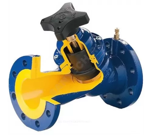Клапан балансировочный ручной чугун 447A Ду 200 Ру16 Тмакс=120 оС фл Kvs=710м3/ч с измерительными ниппелями Zetkama 447A200C72