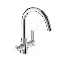 Смеситель для кухонной мойки ручка сбоку одноручный излив с каналом для питьевой воды UNO Vidima BA356AA