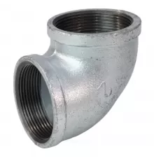 Угольник проходной чугун оц Ду 15 (1/2") ВР/ВР Fittex PLUS