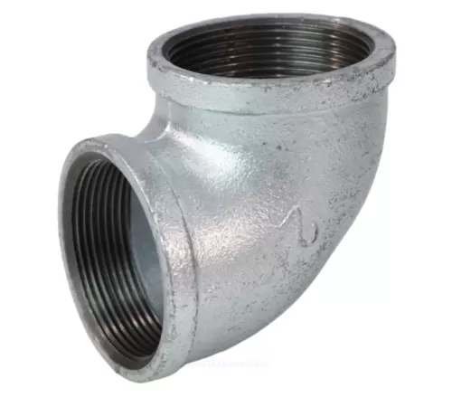 Угольник проходной чугун оц Ду 15 (1/2") ВР/ВР Fittex PLUS