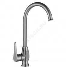 Смеситель для кухонной мойки ручка сбоку одноручный STEEL Профсан PSM-300-3