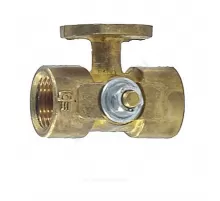 Кран для манометра 3-ходовой латунь 11б38бк/11б18бк Ду 15 Ру16 ВР G1/2"-М20х1,5 без рукоятки с фланцем ВИПРА КПТ 3.05.00