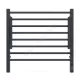 Полотенцесушитель электрический сталь Лесенка 197 Вт 600х600мм 8П со встроенным диммером справа черный муар Горизонт Терминус 4670078543523