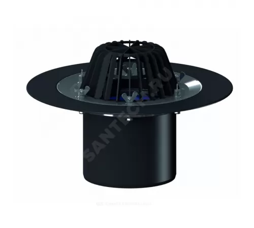 Воронка кровельная HL62 с вертикальным выпуском PP Дн 160 с листвоуловителем, теплоизоляцией, обжимным фланцем HL HL62/5