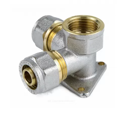 Водорозетка МП латунь никель обжим Дн 16х1/2"х16 ВР ГОСТ 32415-2013 7010 Aquasfera 7010-01