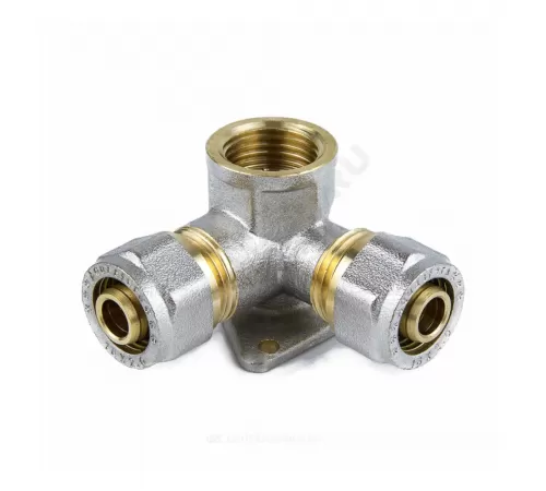 Водорозетка МП латунь никель обжим Дн 16х1/2"х16 ВР ГОСТ 32415-2013 7010 Aquasfera 7010-01