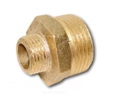 Ниппель латунь переходной Ду 20х15 (3/4"х1/2") НР Цветлит ZW50058