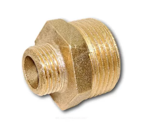 Ниппель латунь переходной Ду 20х15 (3/4"х1/2") НР Цветлит ZW50058