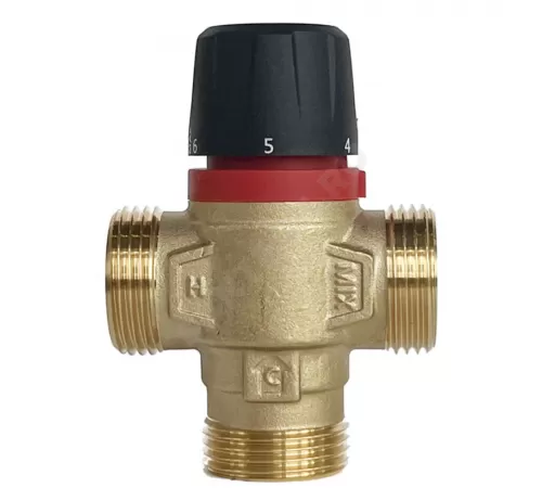 Клапан смесительный термостатический седельный латунь VTS3 Ду 25 Ру10 1" НР Kvs=2.5м3/ч Tн=35-60C Tmax=95С Wester 0-04-2060