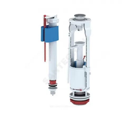 Арматура для бачка сливная/наливная 1/2" нижнее подключение кнопка хром 2/реж АНИ Пласт WC9510C