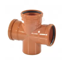 Крестовина PP-B 1-плоскостная коричневая Дн 110х110х110х87гр б/нап в/к VALFEX 31110110