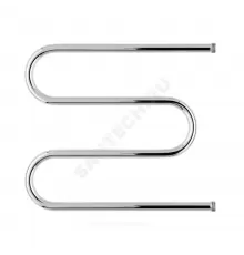 Полотенцесушитель водяной нерж сталь М-образный Ду 25 (1") НР 600х800мм боковое подключение б/к Элит-Металл ВЭК-03-10