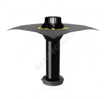 Элемент надставной VMN/H PP Дн 110 с листвоуловителем, прижимным фланцем Fachmann 01.136