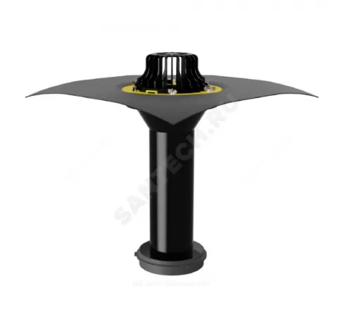 Элемент надставной VMN/H PP Дн 110 с листвоуловителем, прижимным фланцем Fachmann 01.136