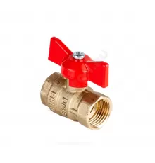 Кран шаровой латунь Стандарт Ду 15 Ру40 ВР полнопроходной бабочка Dist 311Б