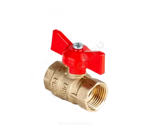 Кран шаровой латунь Стандарт Ду 20 Ру40 ВР полнопроходной бабочка Dist 312Б