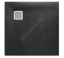 Поддон душевой Stonex квадрат Terran 900х900х28 с противоскользящим покрытием черный Roca AP10338438401400