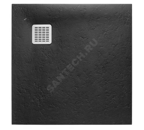 Поддон душевой Stonex квадрат Terran 900х900х28 с противоскользящим покрытием черный Roca AP10338438401400