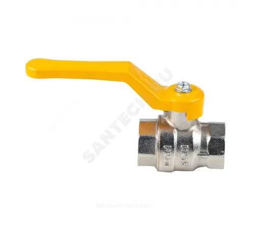 Кран шаровой латунь никель газ Эксперт Ду 25 Ру40 ВР полнопроходной рычаг Dist Н213Р