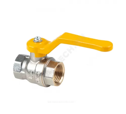 Кран шаровой латунь никель газ Эксперт Ду 25 Ру40 ВР полнопроходной рычаг Dist Н213Р