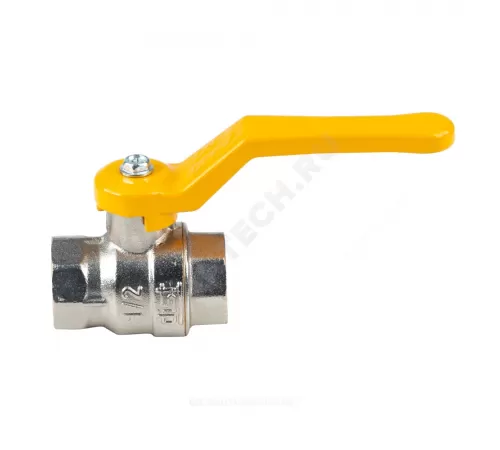 Кран шаровой латунь никель газ Эксперт Ду 25 Ру40 ВР полнопроходной рычаг Dist Н213Р