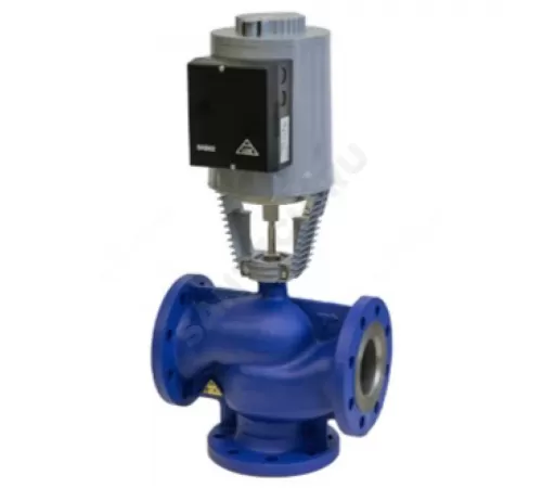 Клапан регулирующий чугун RV113M смесительно-разделительный Ду 150 Ру16 фл Kvs=360м3/ч с эл/приводом 3-х позиционным/аналоговым ANT40.11 24В LDM RV113M6331