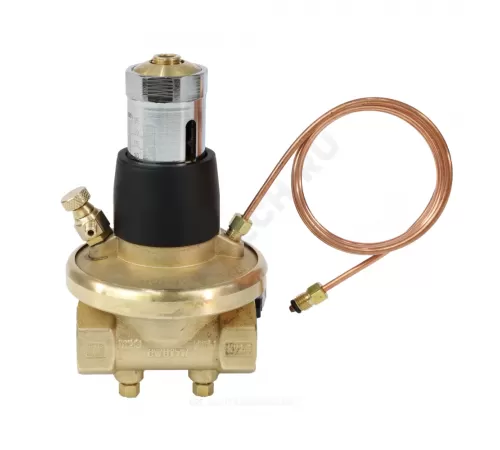 Клапан балансировочный автомат латунь 2010 Ду 20 Ру16 Тмакс=120 оС ВР 5-25 кПа Kvs=2.5м3/ч со спускником EURO Aquasfera 2010-02