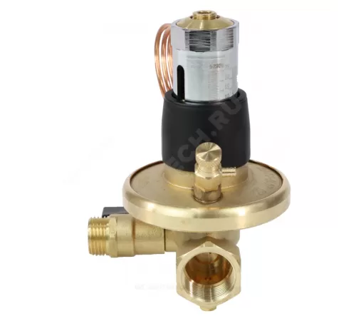 Клапан балансировочный автомат латунь 2010 Ду 20 Ру16 Тмакс=120 оС ВР 5-25 кПа Kvs=2.5м3/ч со спускником EURO Aquasfera 2010-02